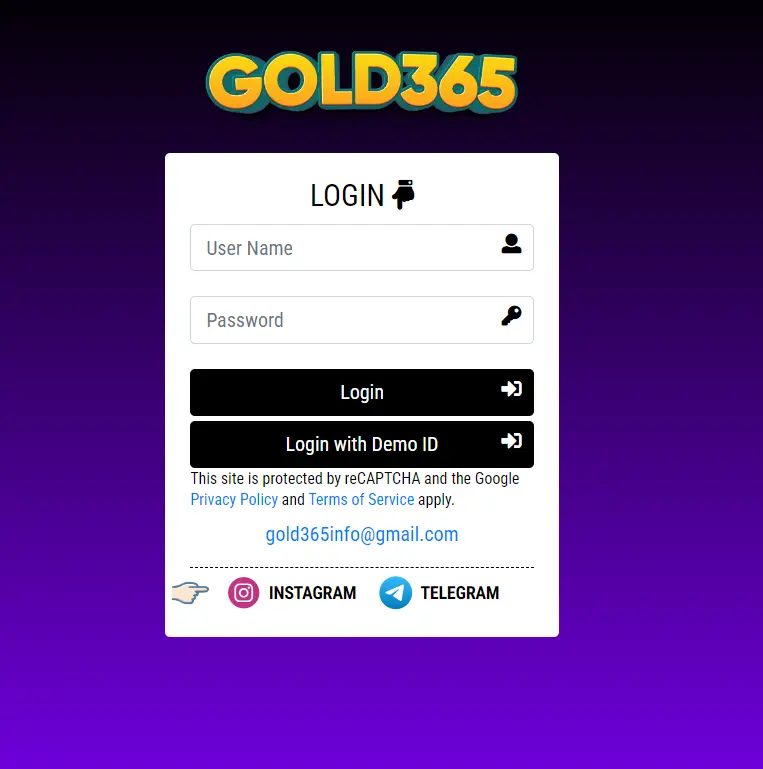 Gold365 Com Login Id